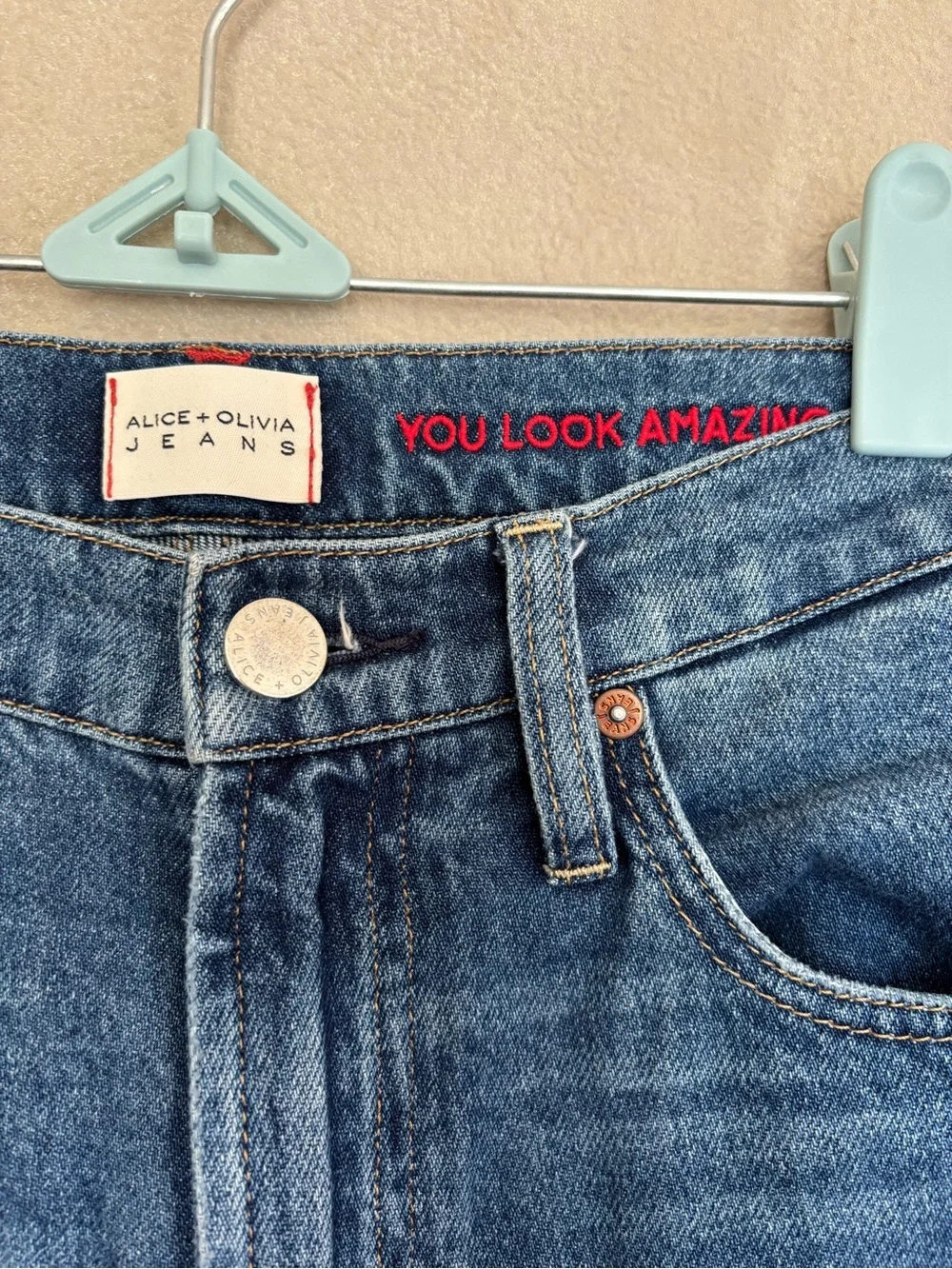 Alice + Olivia wide leg jeans